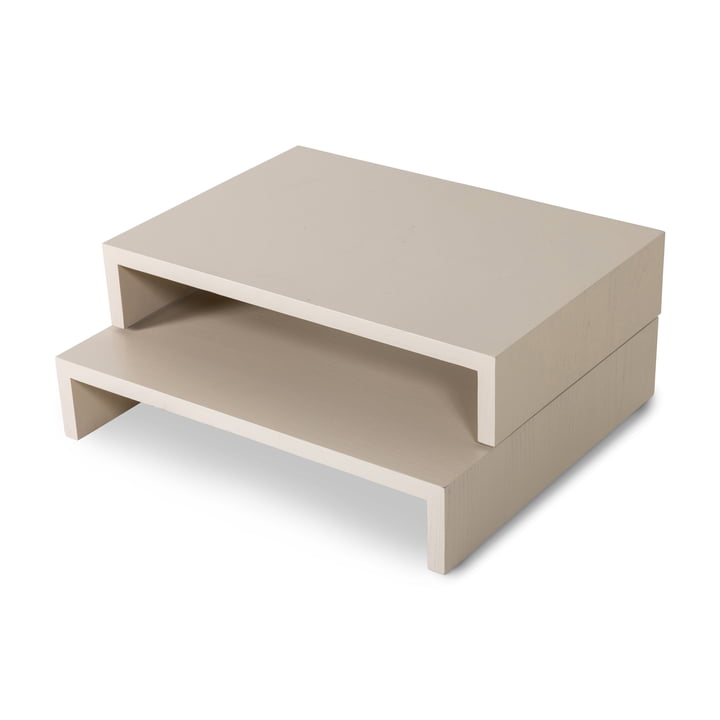 Wooden Plateau de HKliving dans small et medium dans la couleur sable