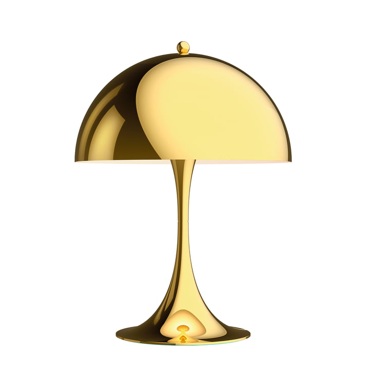 Panthella Mini Lampe de table Ø 25 cm, laiton de Louis Poulsen