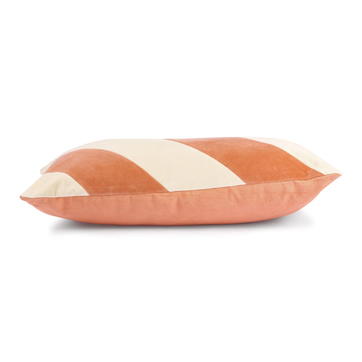 Striped Coussin en velours de HKliving dans la version peach / cream