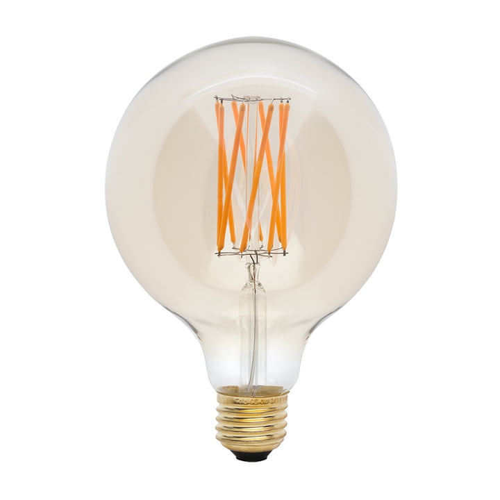 Lampe LED Gaia E27 6W, Ø 12,5 cm par Tala en jaune transparent