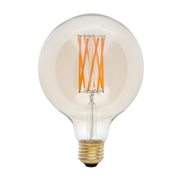 Lampe LED Gaia E27 6W, Ø 12,5 cm par Tala en jaune transparent