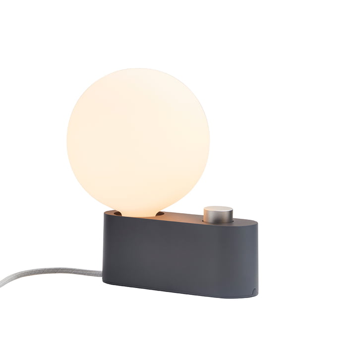 Alumina Lampe de table, charcoal y compris Sphere IV Ampoule LED E27 8W, Ø 15 cm, blanc mat de Tala