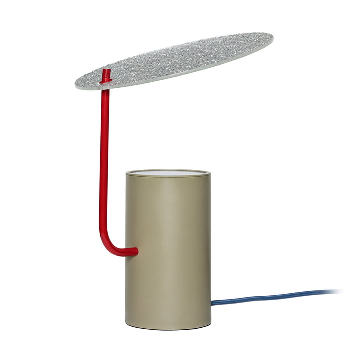 Disc Lampe de table de Hübsch Interior dans la couleur kaki / rouge