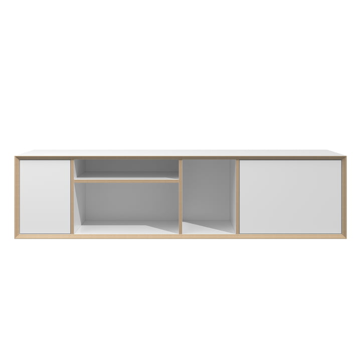Vertiko Wide Sideboard, Two, CPL blanc / bouleau de Müller Small Living