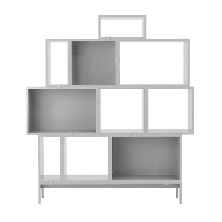 Stacked Système d'étagères Configuration 5 de Muuto dans la couleur gris clair