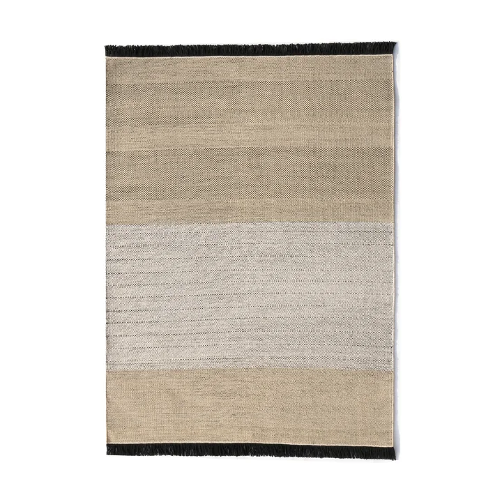 Tres Tapis d'Extérieur Stripes 200 x 300 cm de nanimarquina en naturel / noir