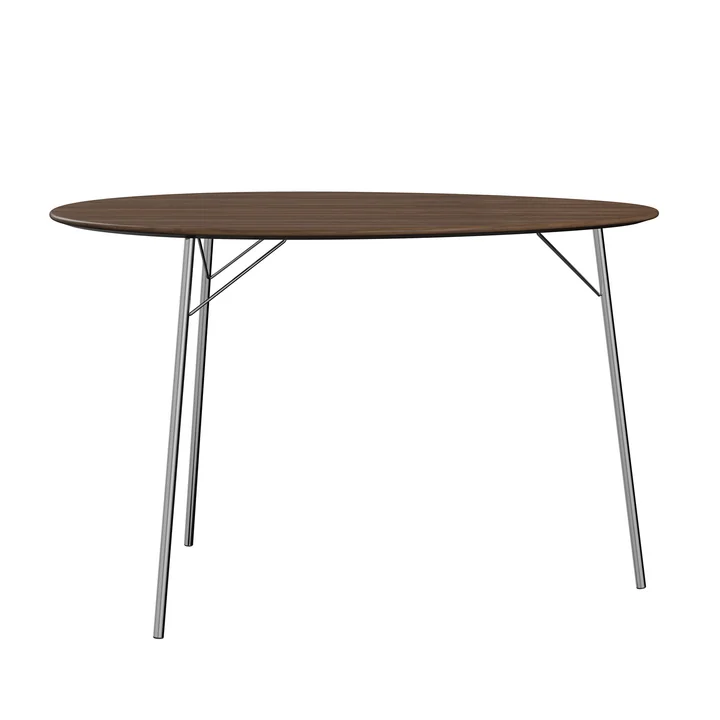 Egg Table, L 115 cm, noyer de Fritz Hansen
