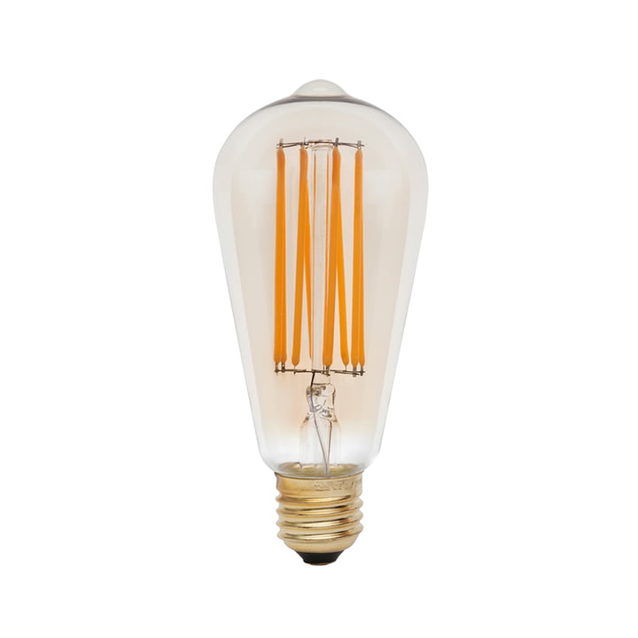 Lampe LED Squirrel Cage E27 3W, Ø 6,4 cm par Tala en jaune transparent