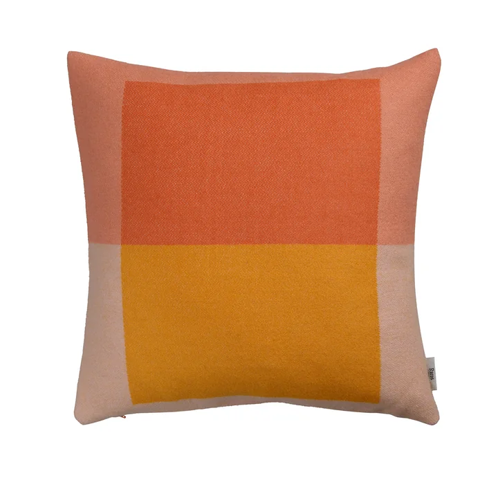 Syndin Coussin, 50 x 50 cm, orange " cloudberry " de Røros Tweed