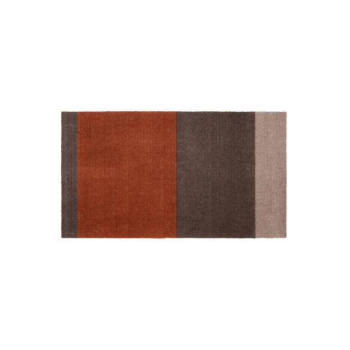 Stripes Horizontal Tapis, 67 x 120 cm, sable / marron / terracotta de Tica Copenhagen