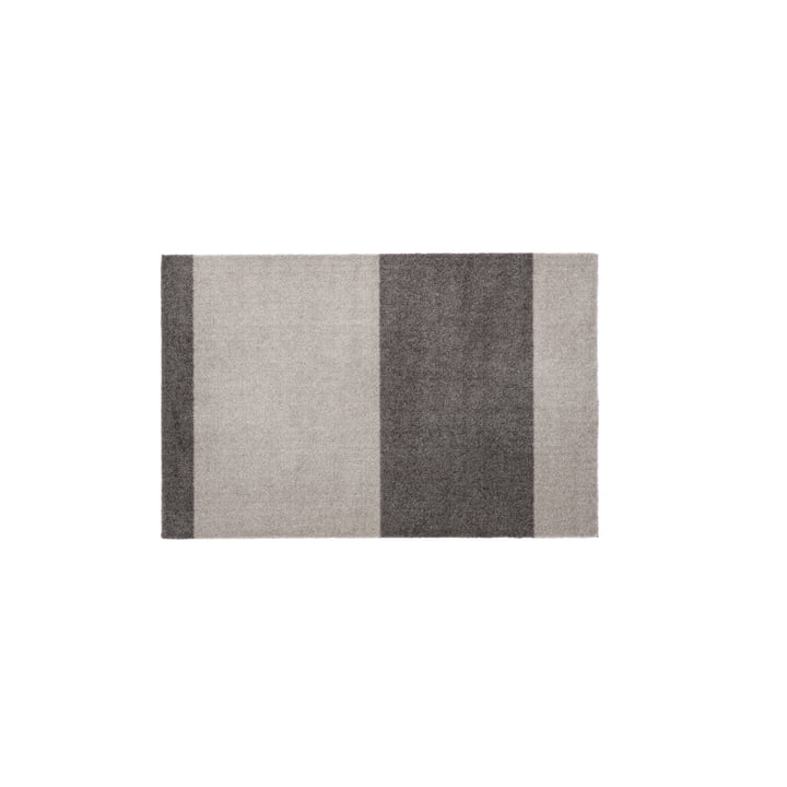 Stripes Horizontal Tapis, 60 x 90 cm, gris clair / gris acier de Tica Copenhagen