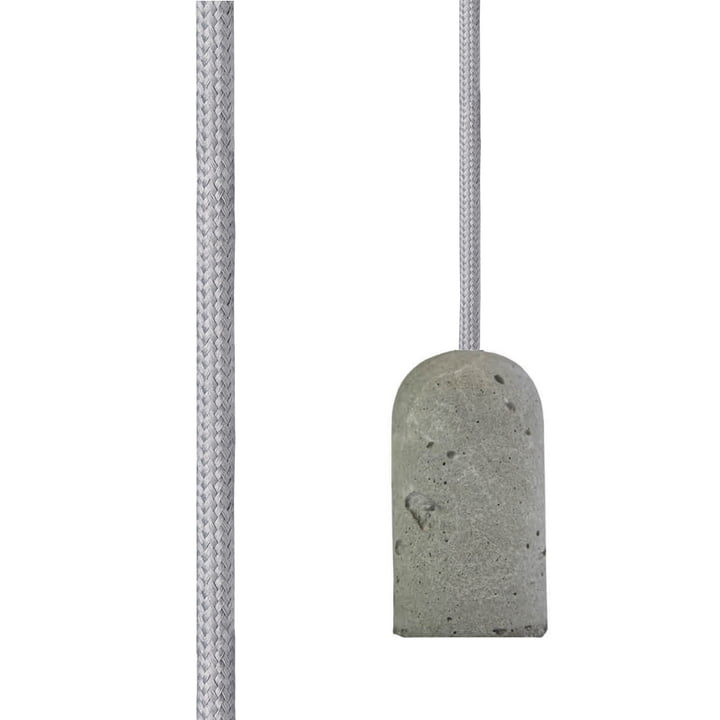 Cadre de base en béton de la collection NUD avec câble textile en gris neutre (TT-065)