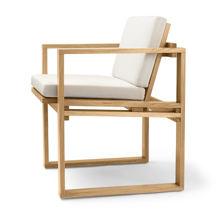 BK10 Chaise de jardin de Carl Hansen en finition teck non traité avec revêtement d'assise