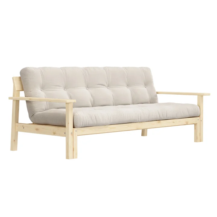 Unwind Canapé-lit, Pin naturel / Cord ivory (510) de Karup Design