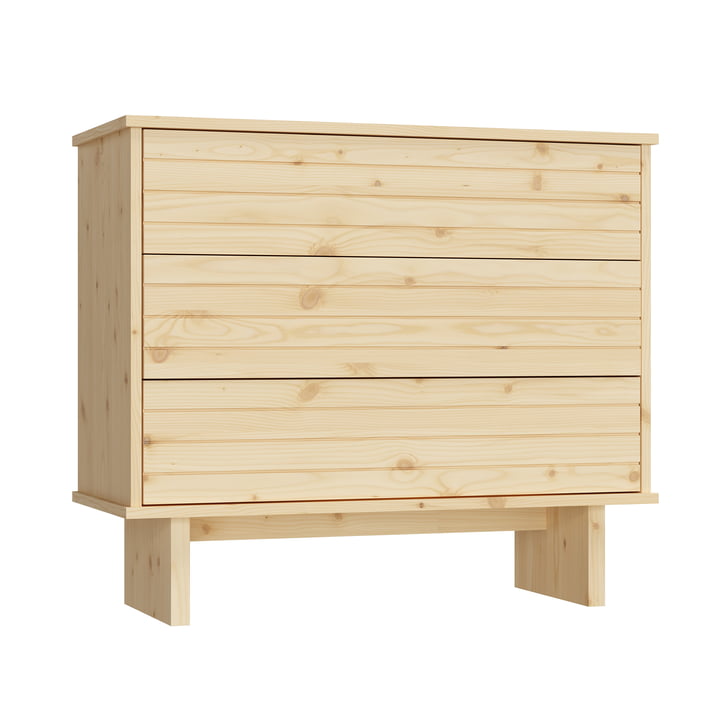 Kommo Commode, 93 x 40 x 95 cm, pin laqué clair de Karup Design