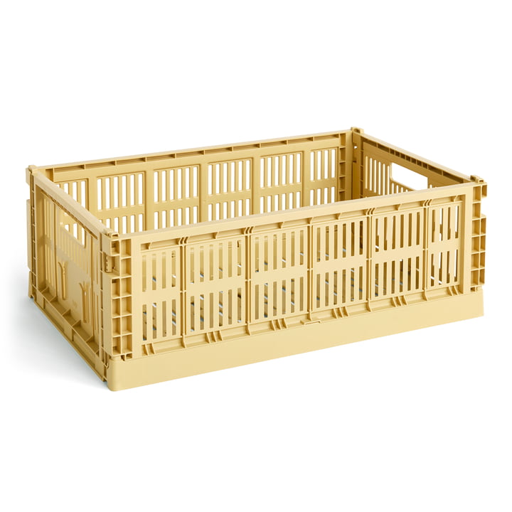 Colour Crate Corbeille recyclée L de Hay dans la couleur golden yellow