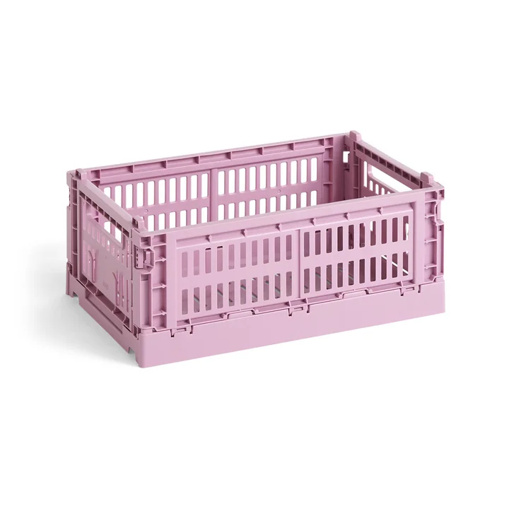 Colour Crate Corbeille recyclée S de HAY dans la couleur dusty rose