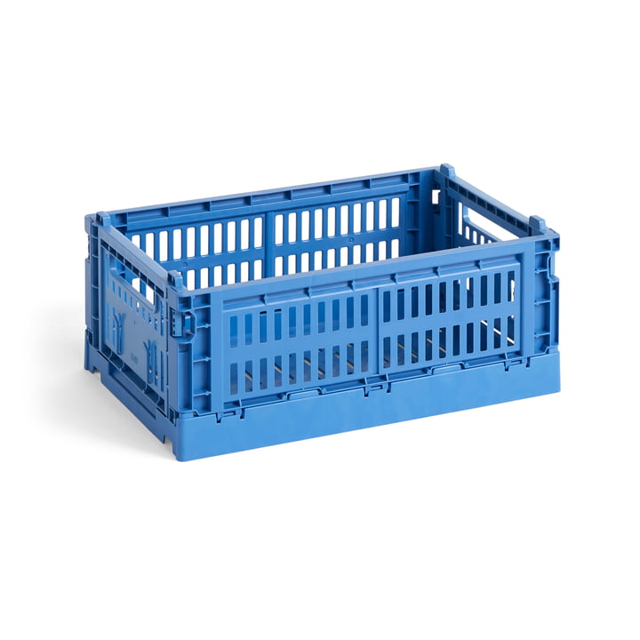 Colour Crate Panier recyclé S de Hay dans la couleur electric blue