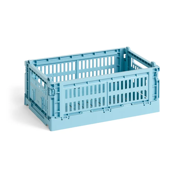 Colour Crate Corbeille recyclée S de HAY dans la couleur light blue