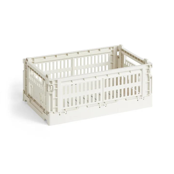 Colour Crate Corbeille recyclée S de HAY dans la couleur off white