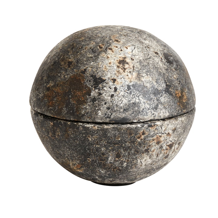 Echo Bonbonnière, terre cuite, Ø 15 cm, gris rouille de Muubs