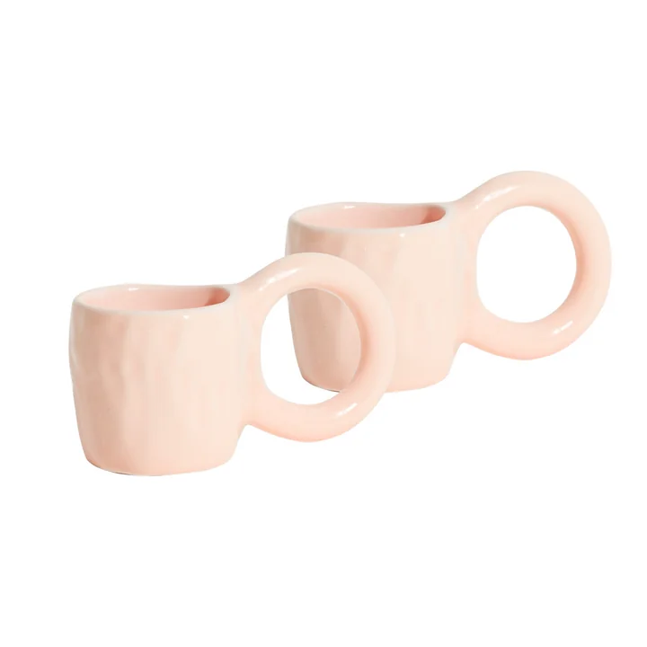 Donut Tasse à espresso, rose (set de 2) de Petite Friture