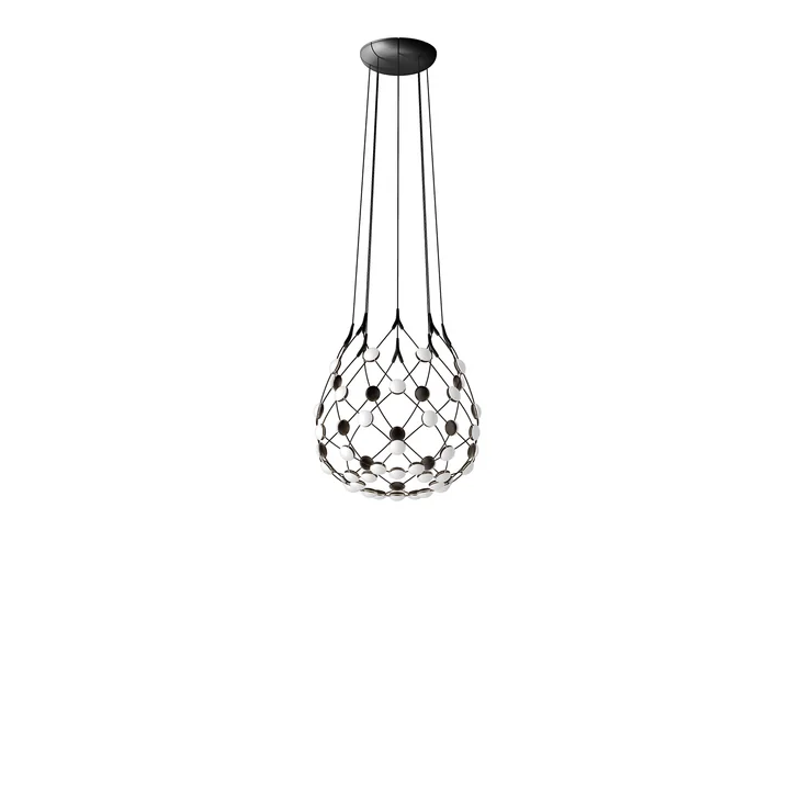Lampe à suspension en maille de Luceplan en Ø 55 cm, longueur de câble 100 cm