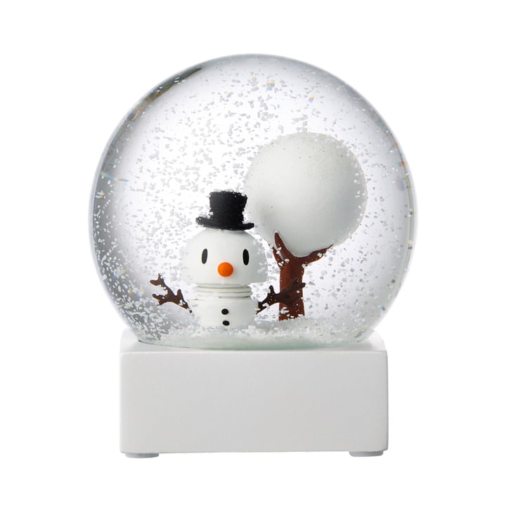 Snowman Boule à neige, large, blanche de Hoptimist