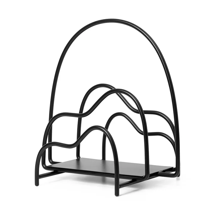 Lithos Présentoir à magazines de Ferm Living dans la couleur noir