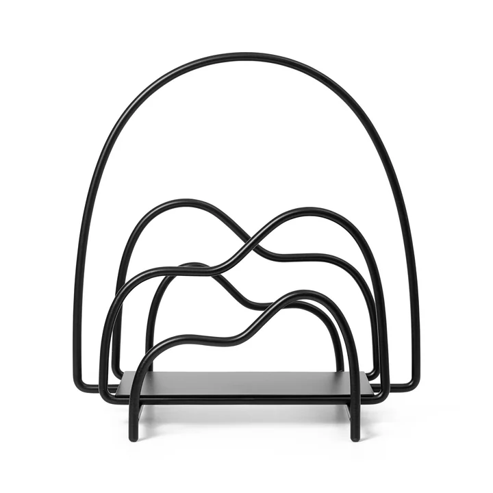 Lithos Présentoir à magazines de Ferm Living dans la couleur noir