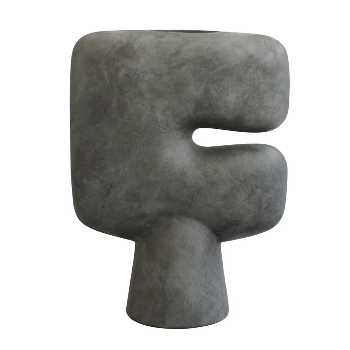 Tribal Vase Big, gris foncé de 101 Copenhagen