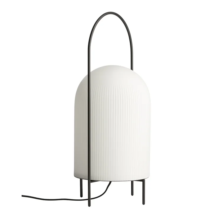 Ghost Lampe de sol, Ø 24 x H 60 cm, noir / blanc de Woud