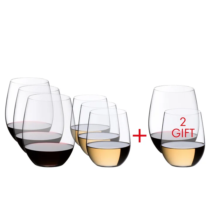 O Wine Verres à vin de Riedel en version Viognier / Chardonnay et Cabernet / Merlot
