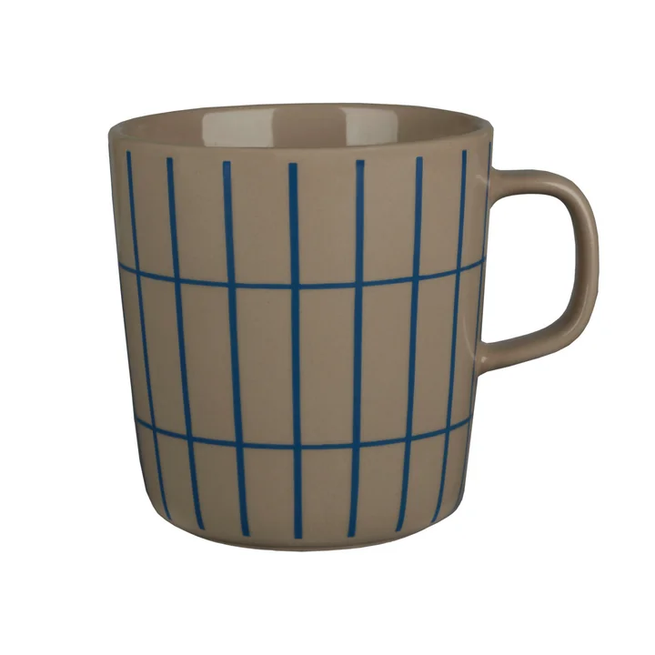 Oiva Tiiliskivi Tasse avec anse, 400 ml, terra / bleu de Marimekko