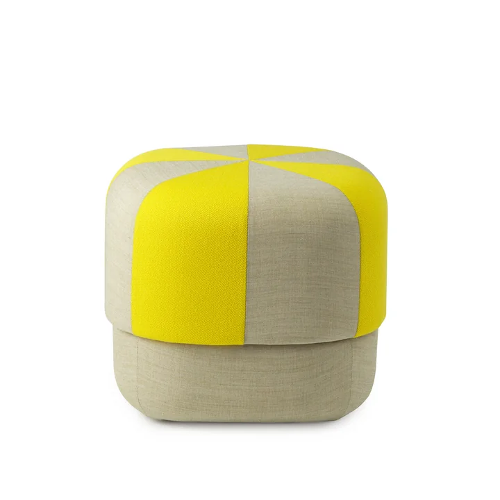 Circus Pouf petit duo de Normann Copenhagen dans la couleur jaune