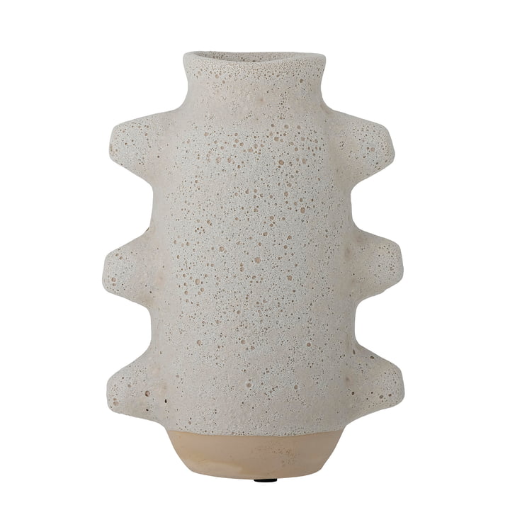 Birka Vase H 23 cm de Bloomingville en blanc