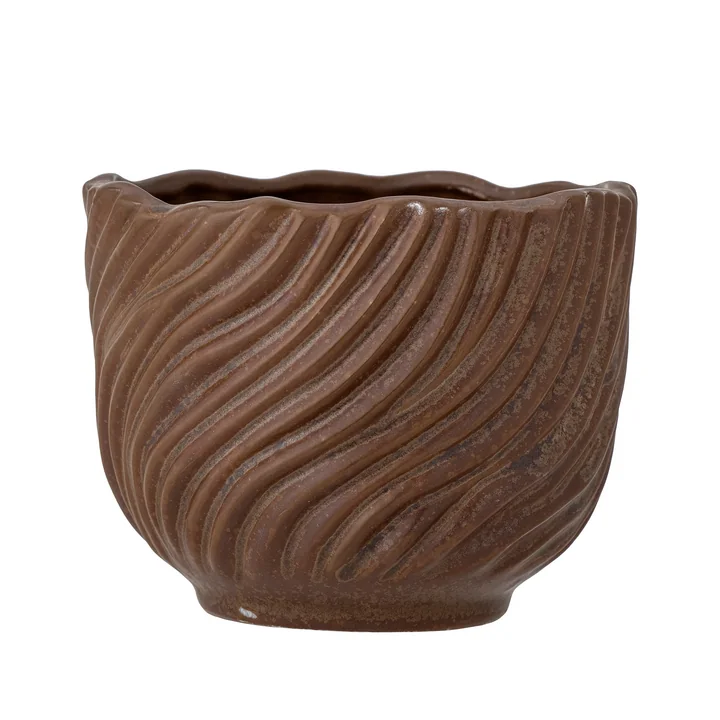 Sella Pot de fleurs, Ø 14 x 11 cm, faïence, marron de Bloomingville