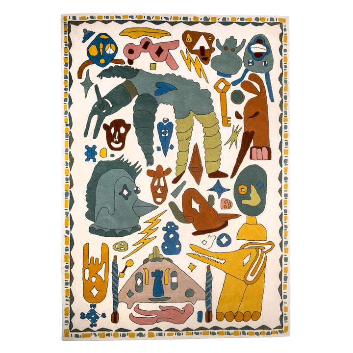 Troupe Tapis en laine, 300 x 200 cm, multicolore de Nanimarquina