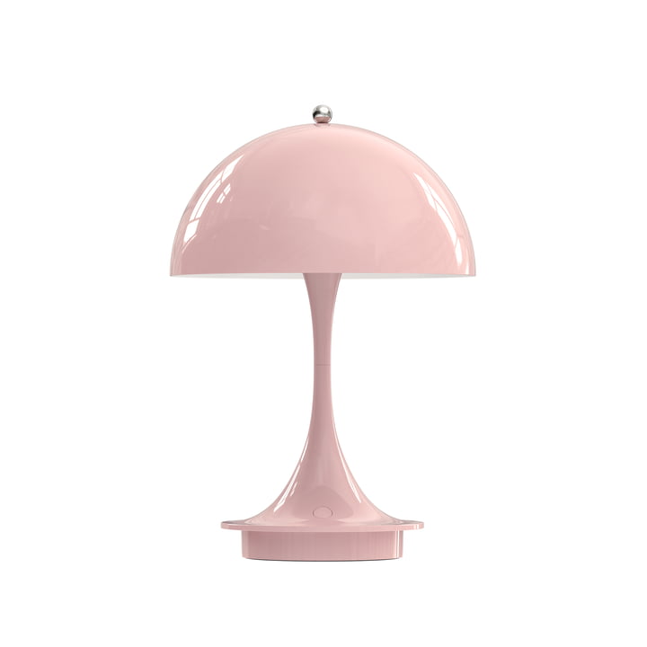 Panthella Portable Lampe de table LED à accu métal, palerose V2 de Louis Poulsen