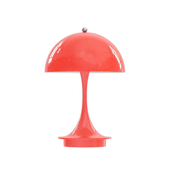 Panthella Portable Lampe de table LED à accu métal, coral V2 de Louis Poulsen