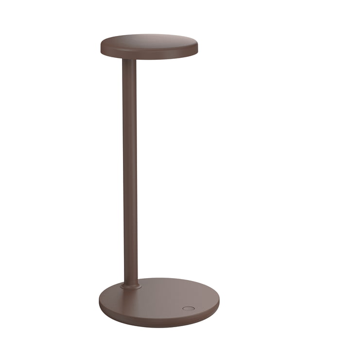 La lampe de table à LED Oblique de Flos , H 35 cm, marron