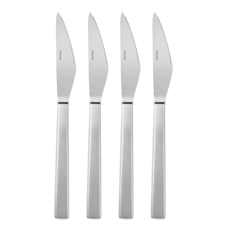 Maya Couteaux à steak (set de 4), steel de Stelton