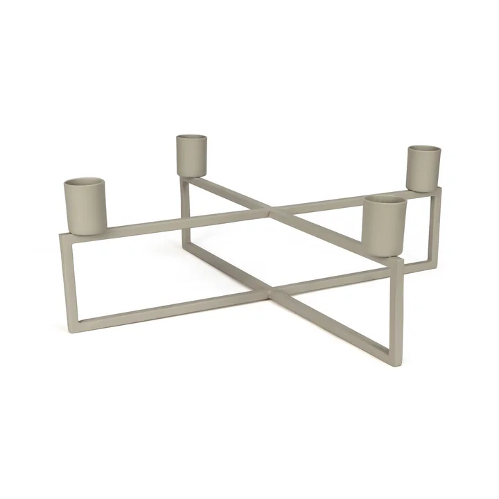 4Flames Bougeoir, carré / beige clair de HANA