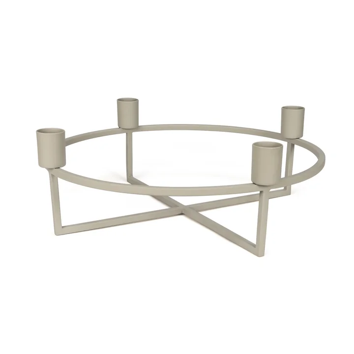 4Flames Bougeoir, rond / beige clair de HANA
