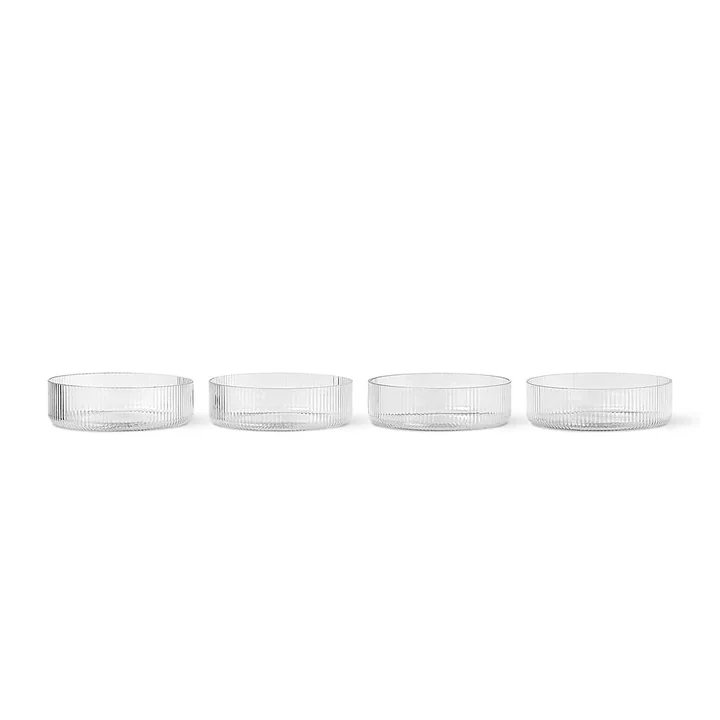 Ferm Living - Ripple Coupe, claire (set de 4)
