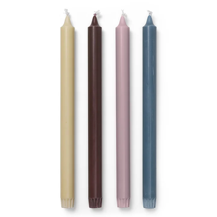 Pure Bougies à tige, Whimsical Blend (set de 4) de Ferm Living