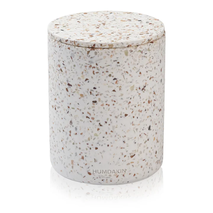 Terrazzo Rangement avec couvercle de Humdakin dans la finition Bologna rouge / beige