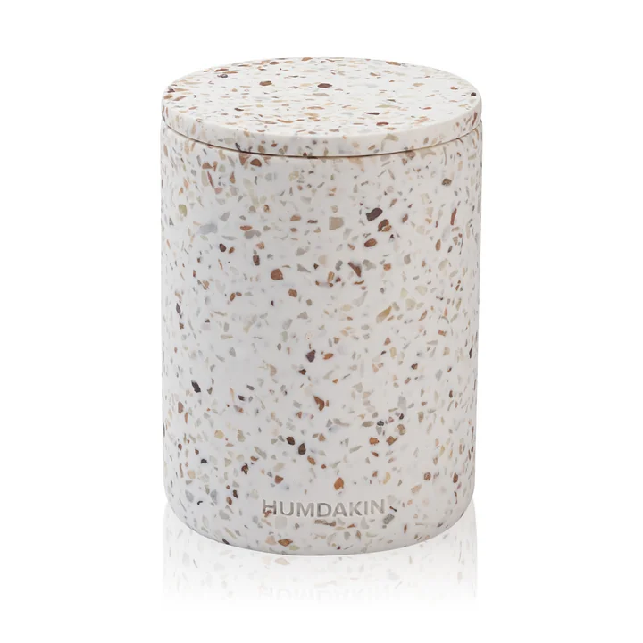 Rangement Terrazzo avec couvercle de Humdakin dans la finition Lucca rouge / beige