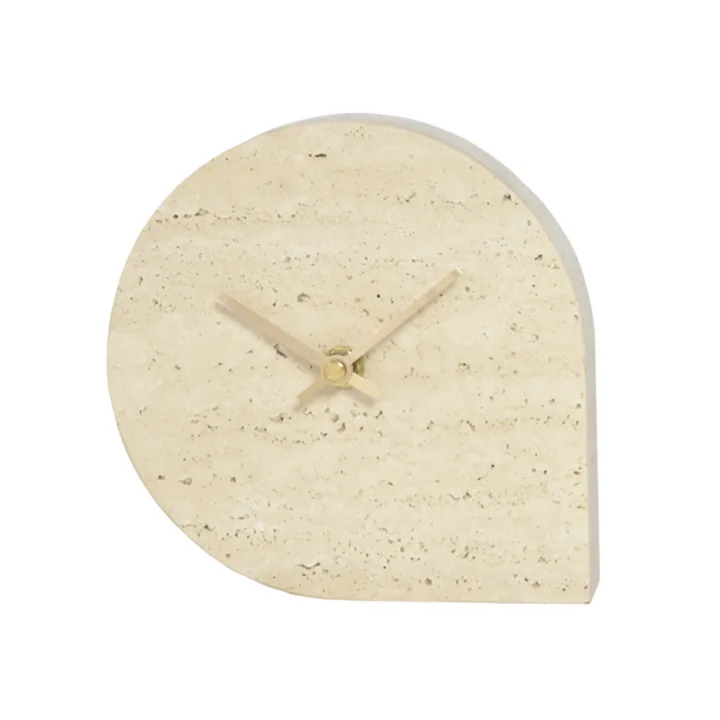 Stilla Horloge de AYTM dans la finition travertine