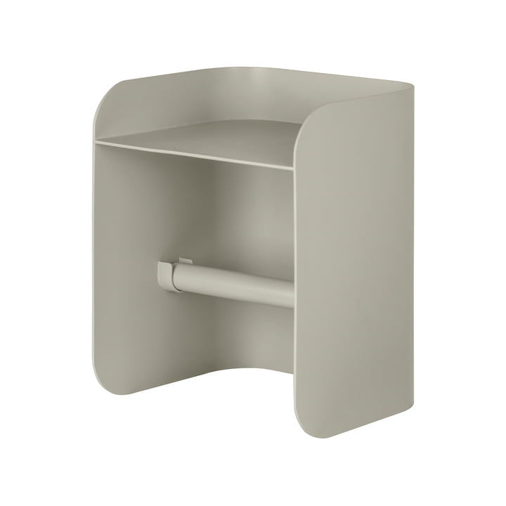 Carry Support de papier toilette avec tablette de Mette Ditmer dans la couleur sand grey